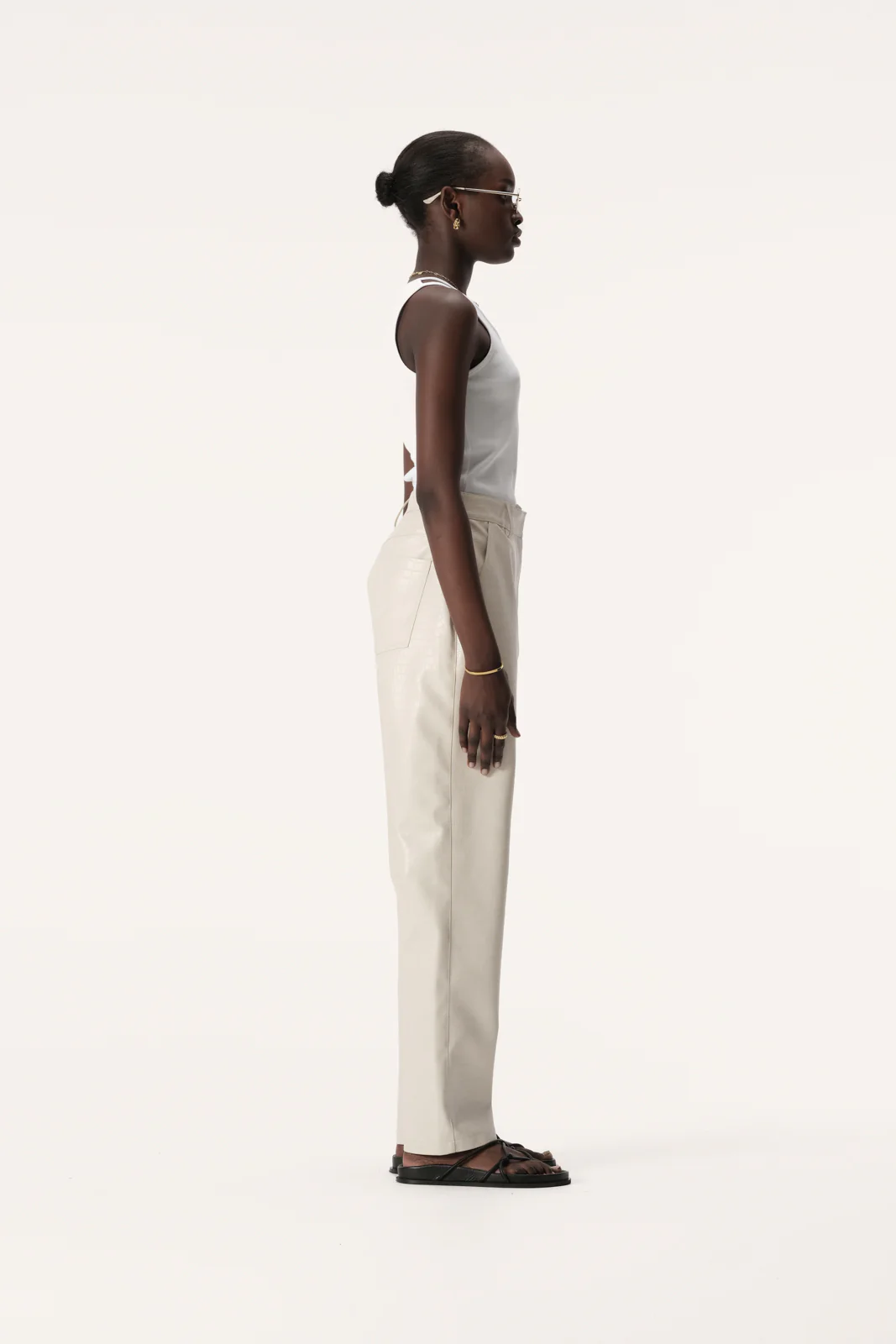 Clements Pant Ivory Croc - Image 6